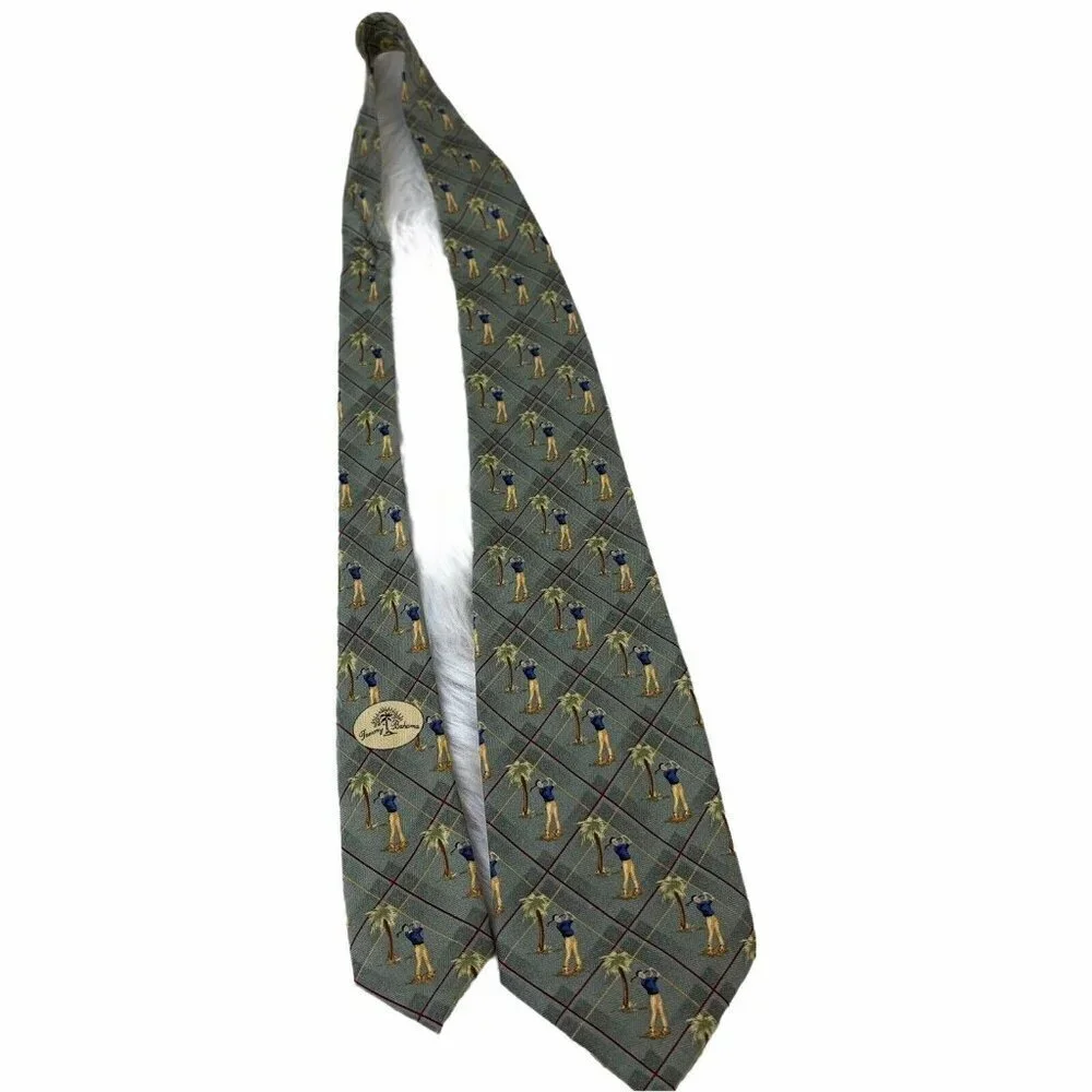 Tommy Bahama NEW Mens Hand Made Neck Tie 100% Silk Multicolor Golf Tropical